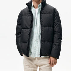 Men's Fashion Leather Coated Bread Coat Cotton Jacket