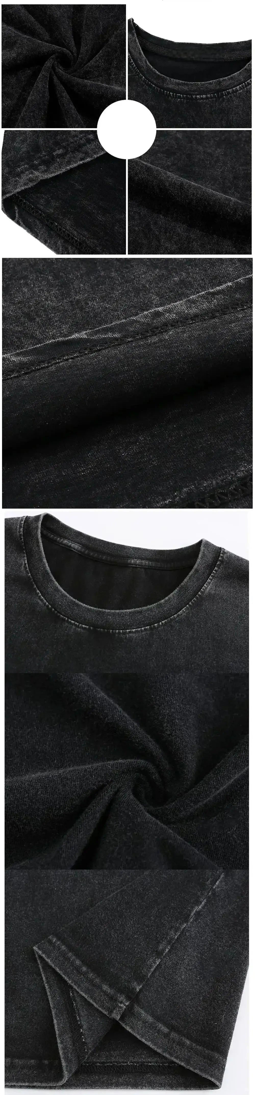 Men's T-shirt Jesus washed short-sleeved oversize T-shirt streetwear printed retro T-shirt suitable for both men and women