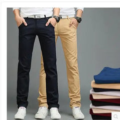 Casual Pants Men Cotton Slim Fit Chinos Fashion Male Brand Clothing Plus Size Trousers