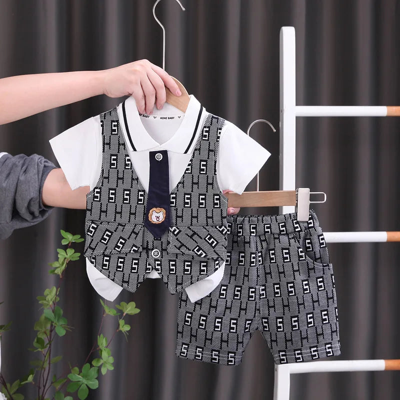 New Summer Baby Clothes Set Children Boys T-Shirt Shorts 2Pcs/Sets Toddler Casual Cotton Costume Infant Clothing Kids Tracksuits
