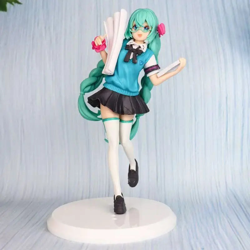 Student Girl Hatsune Miku  Action Figures Fashion Figure Model Miku Room Decorations PVC Collection Model Doll Toy