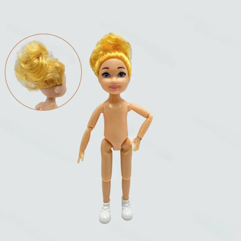 5-Inch Little Doll Normal Skin 15cm Height Girl Dress Up Toy for Children Gift