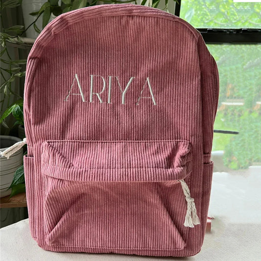 Personalized Children's Schoolbag Baby Stroller Bag Customized Kindergarten Snack Backpacks with Name Solid Color Backpacks