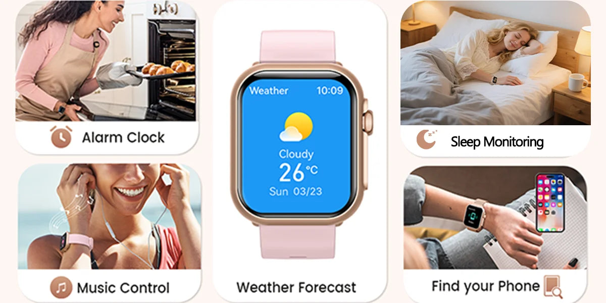 Viiray Smart Watch with 1000mAh Battery & 100-Day Long Battery Life, 110+ Sports Modes, Heart Rate & Sleep Monitor for Men Women