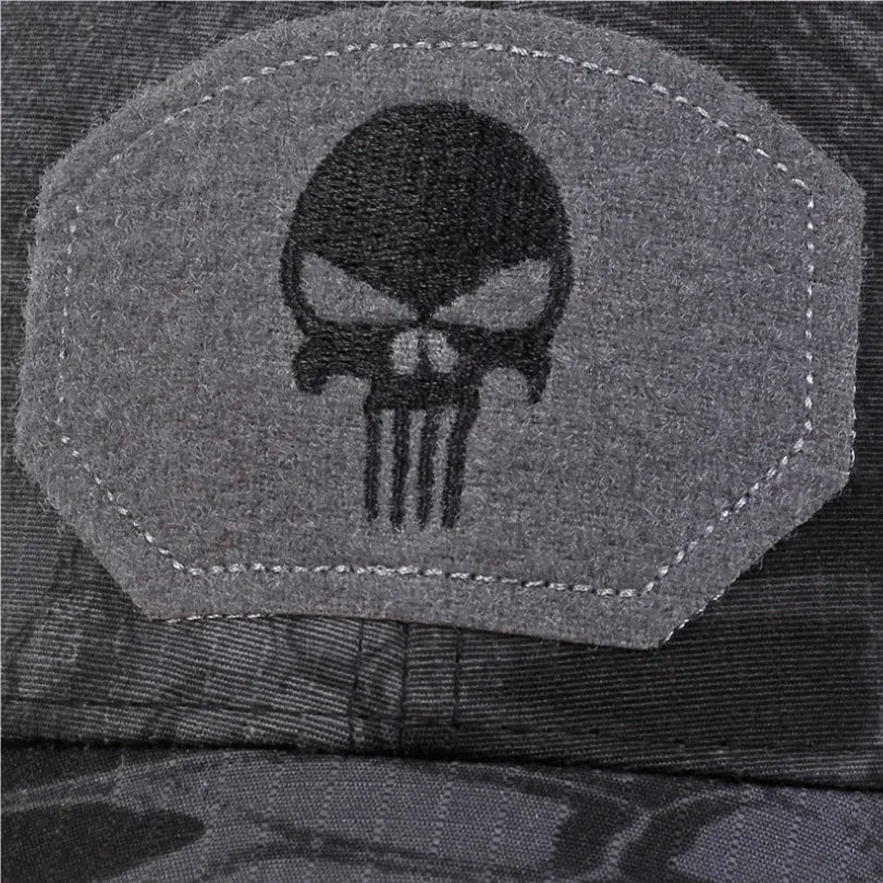 Unisex Skull Embroidered Baseball Caps Men Outdoor Breathable Mesh Tactics Mountaineering Peaked Hat Adjustable Snapback Caps