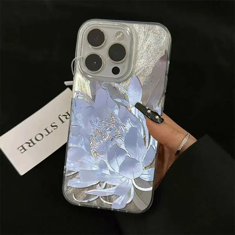 Pink Peony Lotus Phone Case for Xiaomi Redmi Note 14 13 12 12S 11 10C 13C 14C 10 S Pro Plus 4G 5G Feather Chiffon Texture Cover