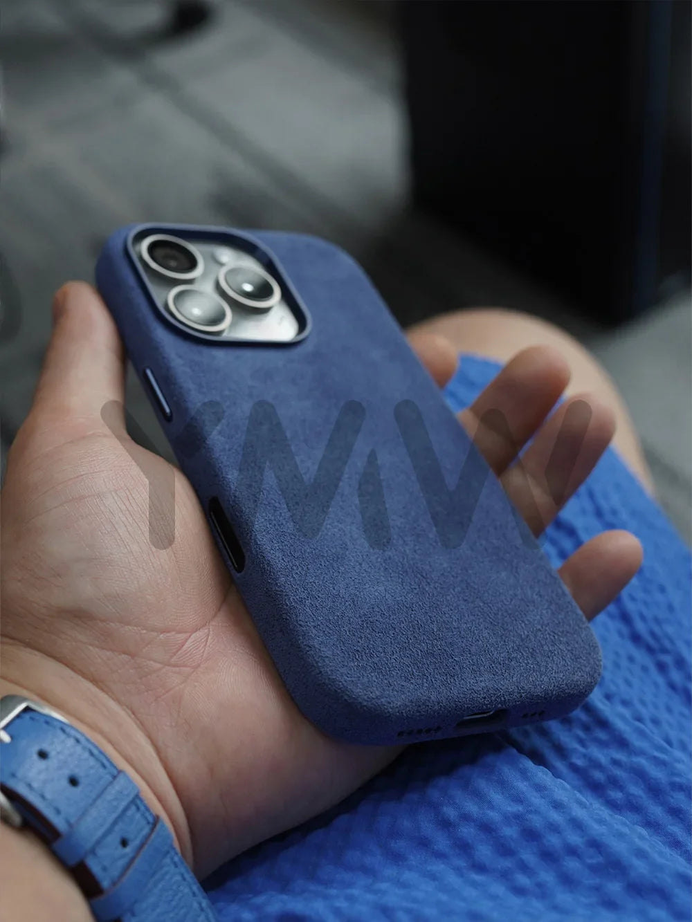 Case for iPhone 17 16 Pro Max Compatible Magsafe Business Supercar Interior Same Suede Leather Phone Cover