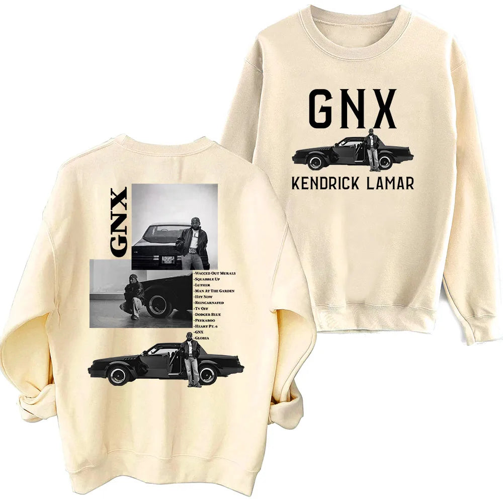 Kendrick Lamar GNX Tour Sweatshirt Oversized Harajuku Round Neck Long Sleeve