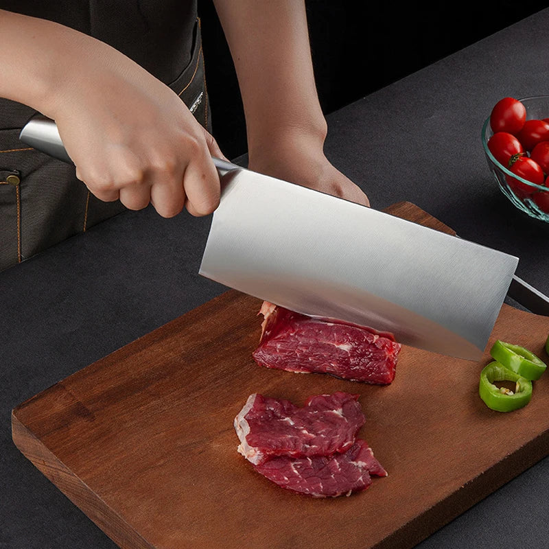 1-7pcs Chef Knife Set Hollow Handle Knife Set Stainless Steel Household Slicing Kitchen