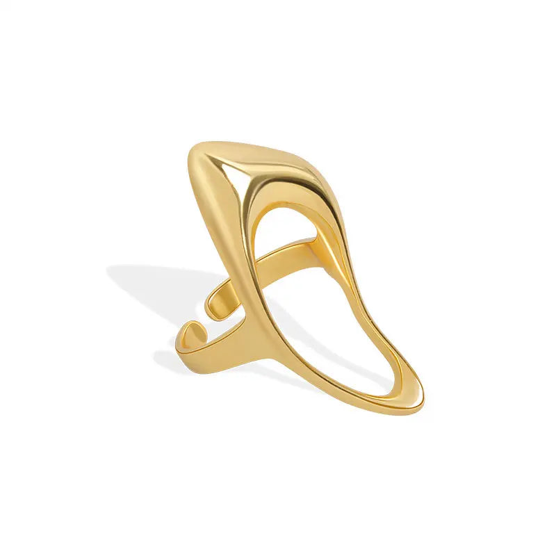 Irregular Metal Adjustable Ring European And American Style Personalized Fashion Ring
