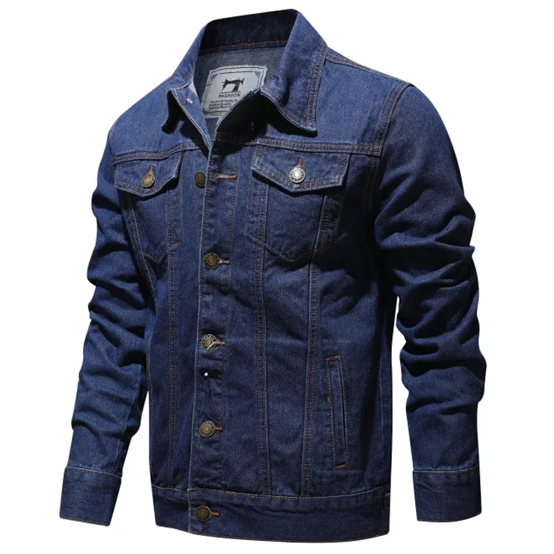 Style Boutique Pure Cotton Fashion Blue Black Mens Casual Denim Jacket