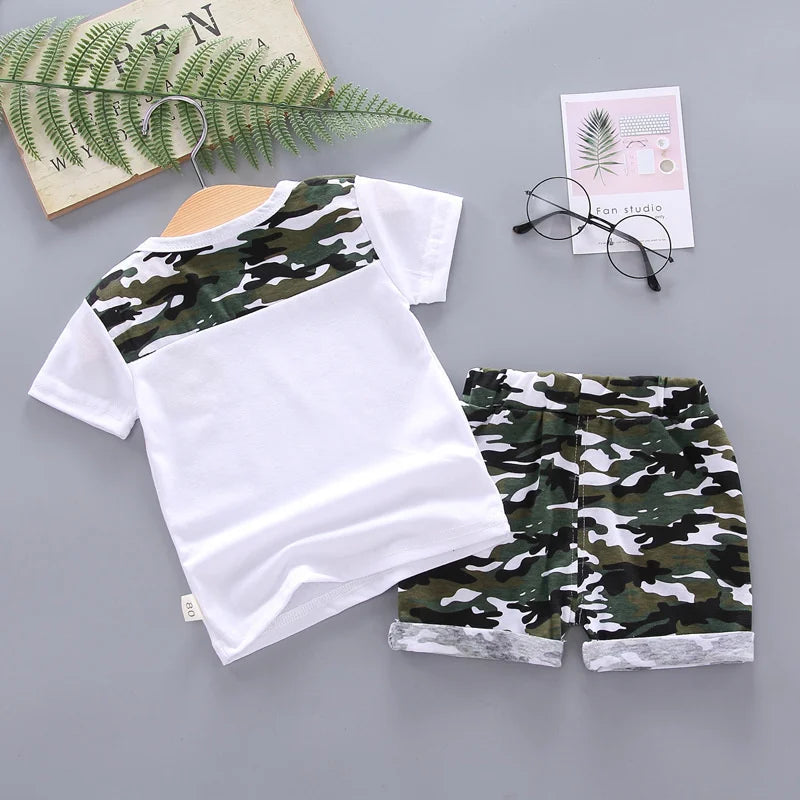 New Summer Baby Girl Clothes Suit Kids Boys Outfits Children T-Shirt Shorts 2Pcs/Sets Toddler Casual Costume Infant Tracksuits