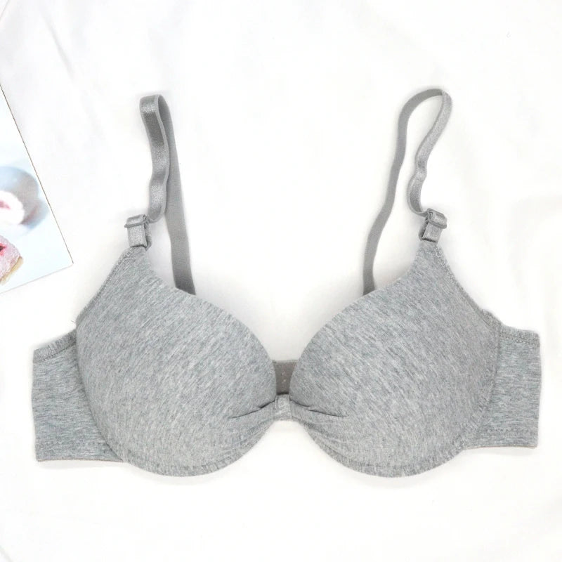 Bras for Women Cotton Deep V Underwire Ladies Brassiere Push Up Lingerie