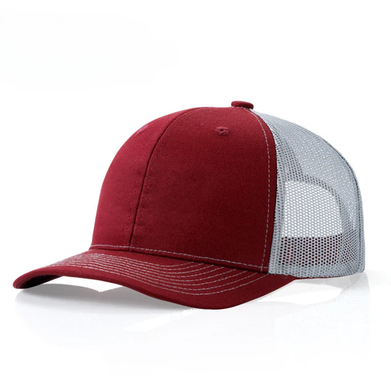 Custom embroidered logo hat Men's and women's mesh cap cotton baseball cap design DIY picture printing logo hat Summer sun hat