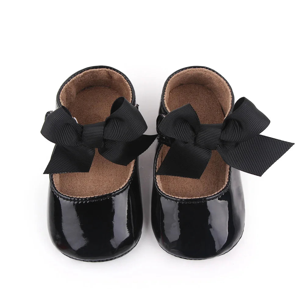 Baby Girl Shoes Cute Bowknot Mary Jane Style for Spring and Summer Toddler Girl Prewalking Anti-slip TPR Sole Shoes