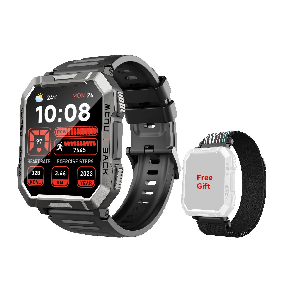 Blackview W60 Smartwatch 2.01'' HD Display TFT Rugged Smart Watch for Outdoor With Emergency Lighting Bluetooth Calling
