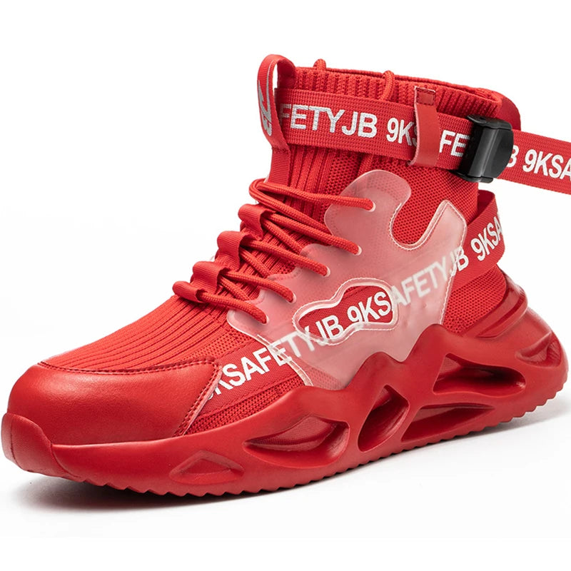 Work Boots Indestructible Safety Shoes Men Steel Toe Boots Puncture-Proof Work Shoes Men Women Safety Boots Protective Shoes