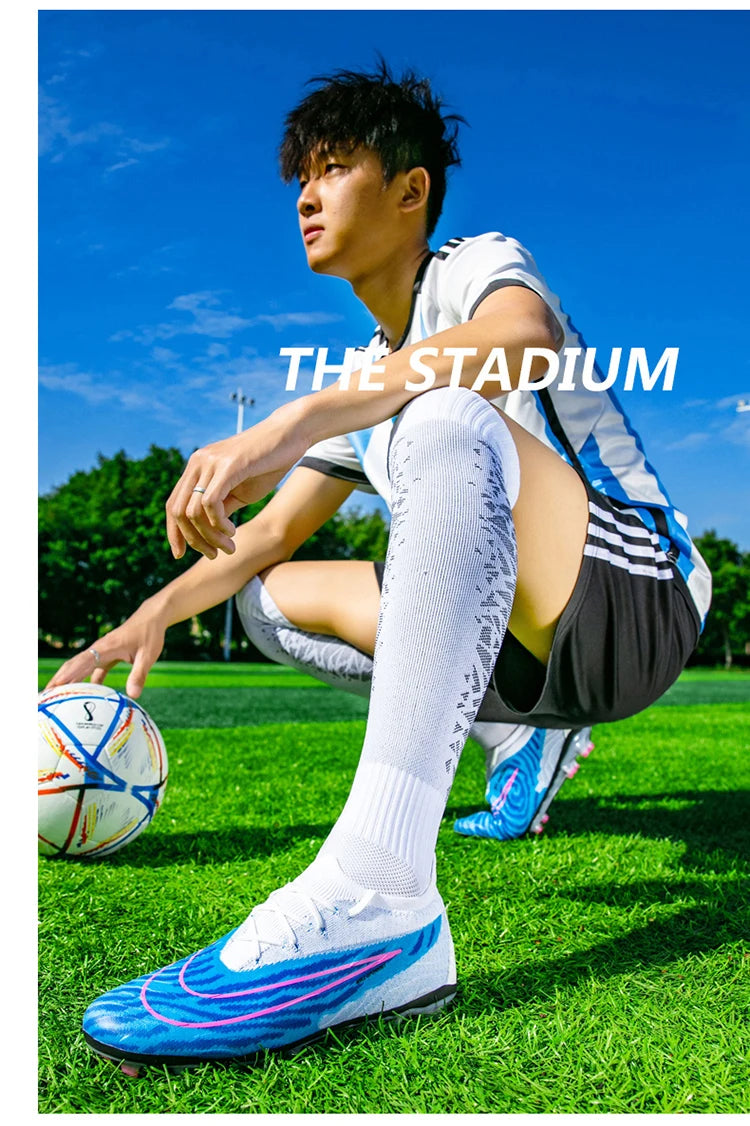 Soccer Shoes For Men Original Outdoor Sports Training Football Boots TF/FG Kids