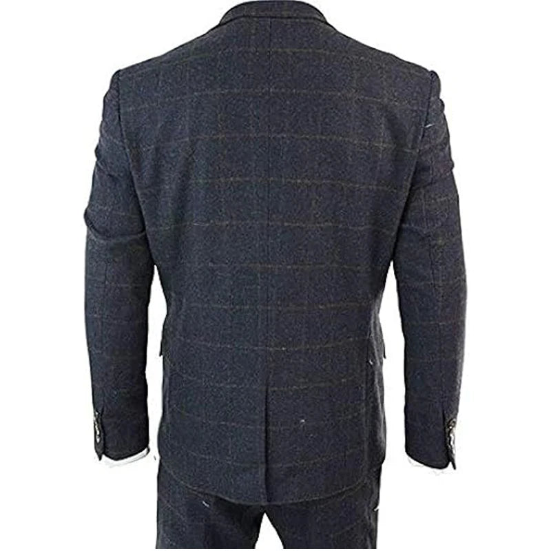 Tuxedo for Mens: Men's Suit Plaid Notch Lapel Wool Blend Blazer Jacket Houndstooth