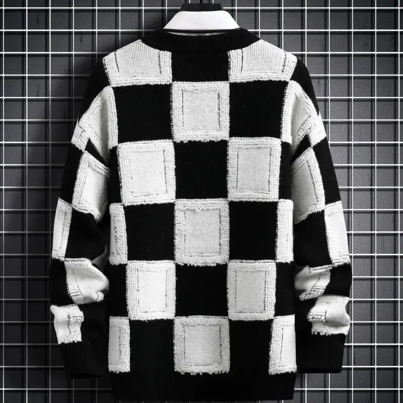 Fall Winter Korean Style Mens Pullovers Sweaters Thick Warm Cashmere