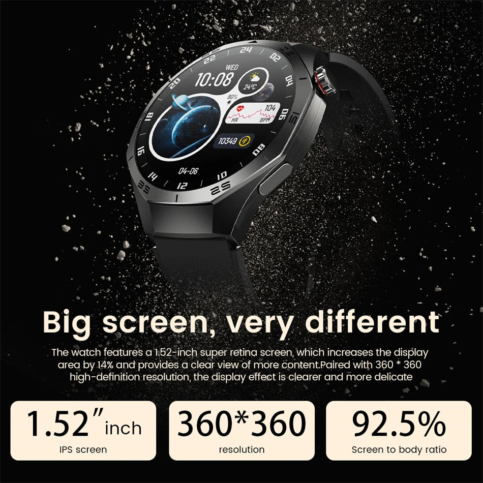 New WatchAMOLED Screen Bluetooth Call Heart Rate Waterproof Women 5 Upgraded Version Sport Fitness Tracker Smart Watch Men Gift