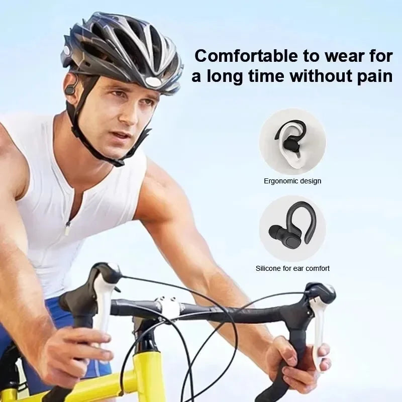 HOMEFISH SP16 Ear Hanging Sports Running Bluetooth Earphones with Long Battery Life Digital Display Noise Reduction  Earphones