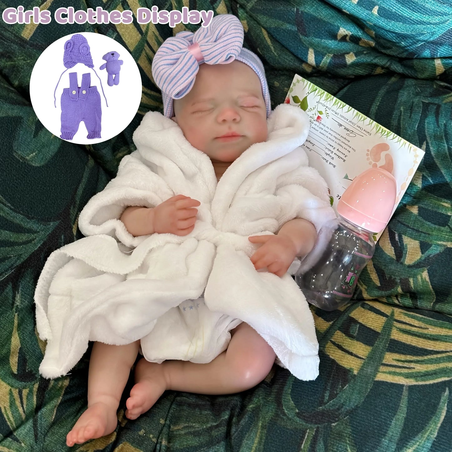 1PC/One More Outfits 18Inch Open Mouth Pascale Soft Silicone Bebe Reborn Girl Doll With Painted Skin Lifelike Newborn Girl Doll