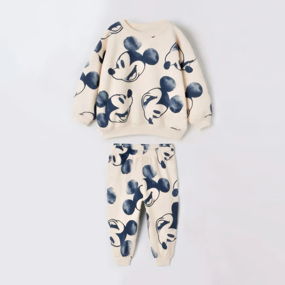 2pcs Kids Tracksuits Sets Mickey Mouse Fashion Baby Boy Clothes Sets Kids Hoodie Sweatshirt + Pants Toddler Girl Clothes