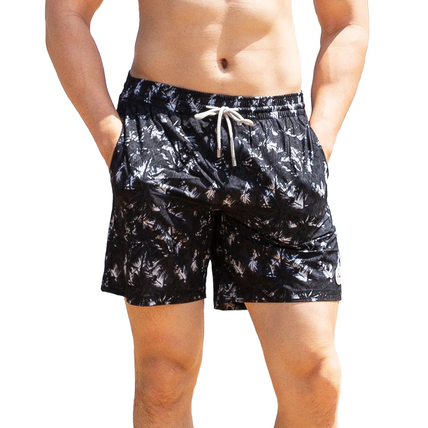 SURFCUZ Beach Men's Swim Shorts Flower 3D Printed Surfing Board Shorts Quick Dry with Mesh Lining and Pockets Struck Shorts