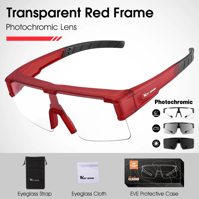 Sunglass Photochromic Cycling Glasses Men Women Fit Over Myopia Glasses