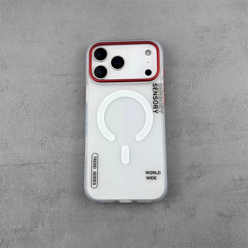 Translucent Magnetic Phone Case for iPhone 17 16 Pro Max For MagSafe Charging Shockproof Matte Cover Silicone Shell