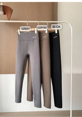 Autumn Winter Alpaca Velvet Shark Leggings Women's Fleece Thickened