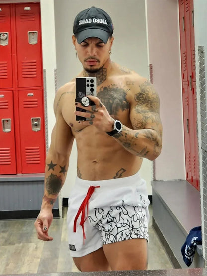 Quick Dry Running Sport Shorts Men Summer Gym Fitness Bodybuilding Breathable