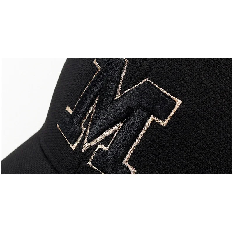Fashion Men Women M Letter Three-Dimensional Embroidery Baseball Cap New Unisex Outdoor Casual Sport Duck Tongue Cap Sun Hat