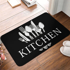 Kitchen Rug Waterproof Oilproof Kitchen Mat Printed Anti Slip Bath Mat Soft Bedroom