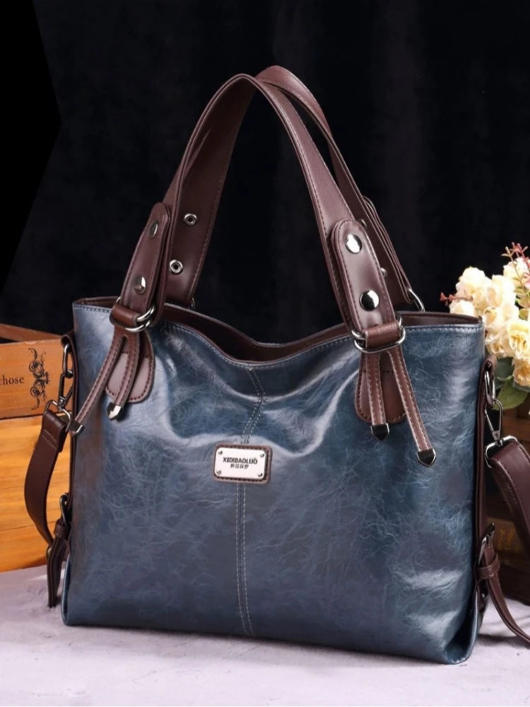 Fashion Large Capacity Commuter Ladies Tote Bag Retro Casual Girls Single Shoulder