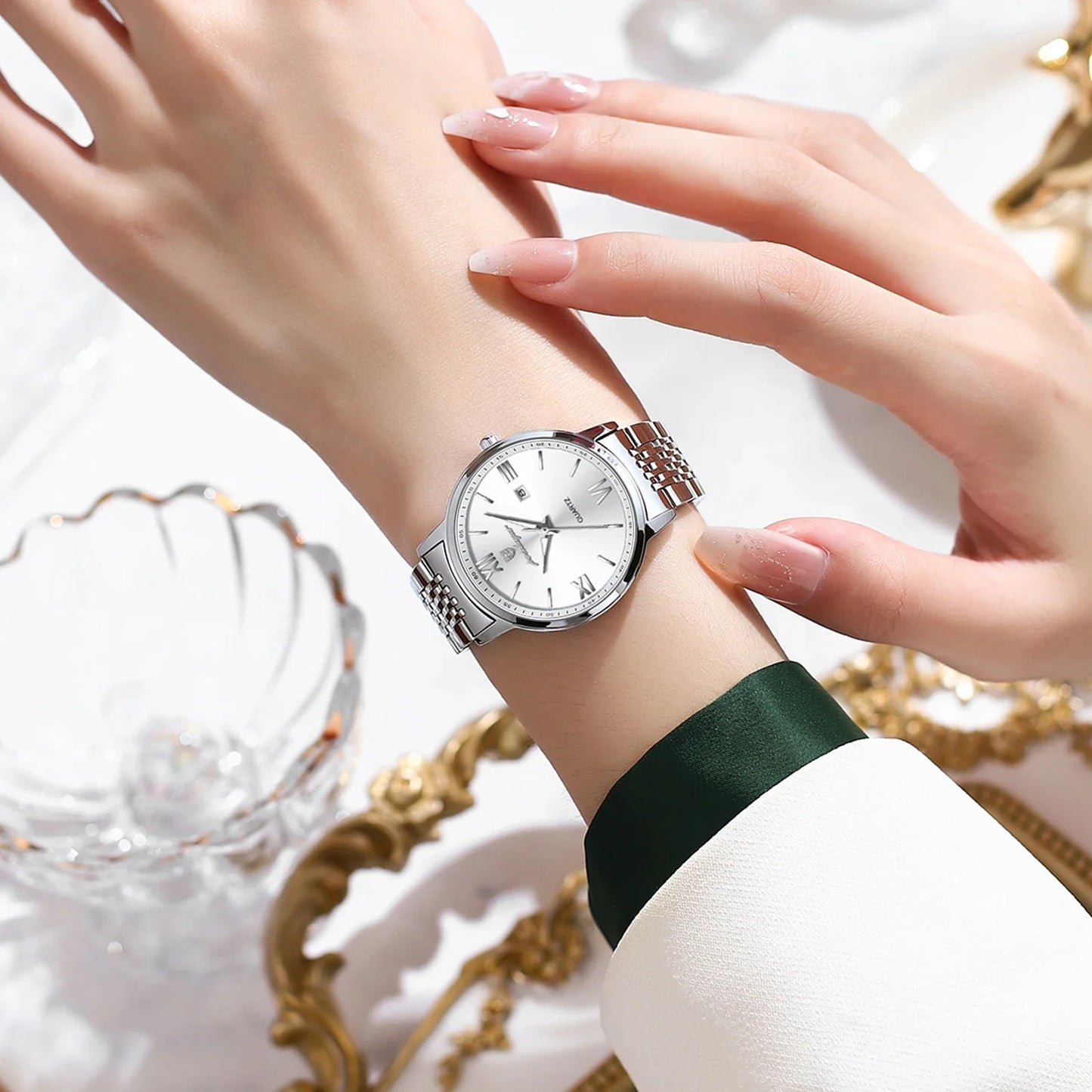 POEDAGAR Original Fashion Watch For Woman Waterproof Luminous Date Ladies Watch Stainless Steel Quartz Business Women's Watches