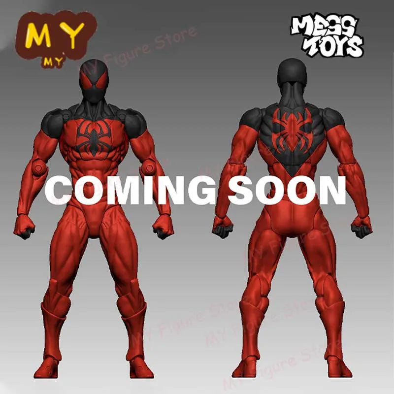 Mess Toys Spiderman Figure Black Suit Neighbor Symbiote MessToys Scarlet Neighbor Action Figure CT Toys Black Red Spider Man Toy