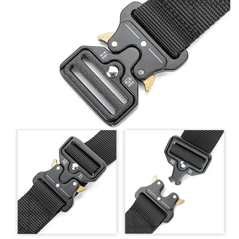 Plus Size 150cm 170cm Tactical Belt Quick Release Outdoor Military Belt Soft Real Nylon Sports Accessories Men Women Black Belts
