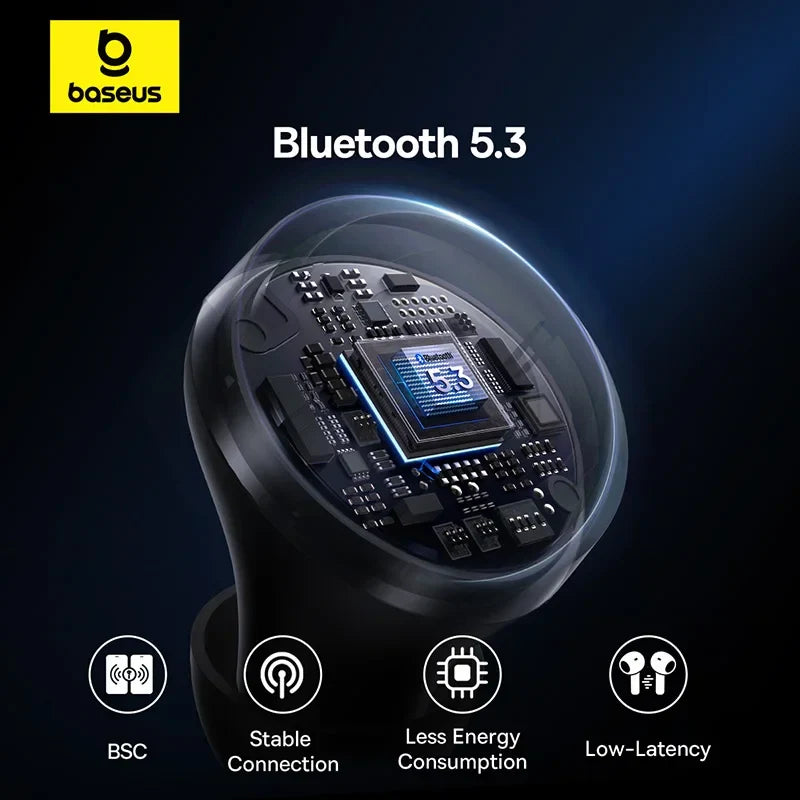 Baseus Bowie E18 True Wireless Earbuds Bluetooth 5.3 AI ENC Earphones 25H Long Playtime IPX4 Waterproof Mini bean earbud