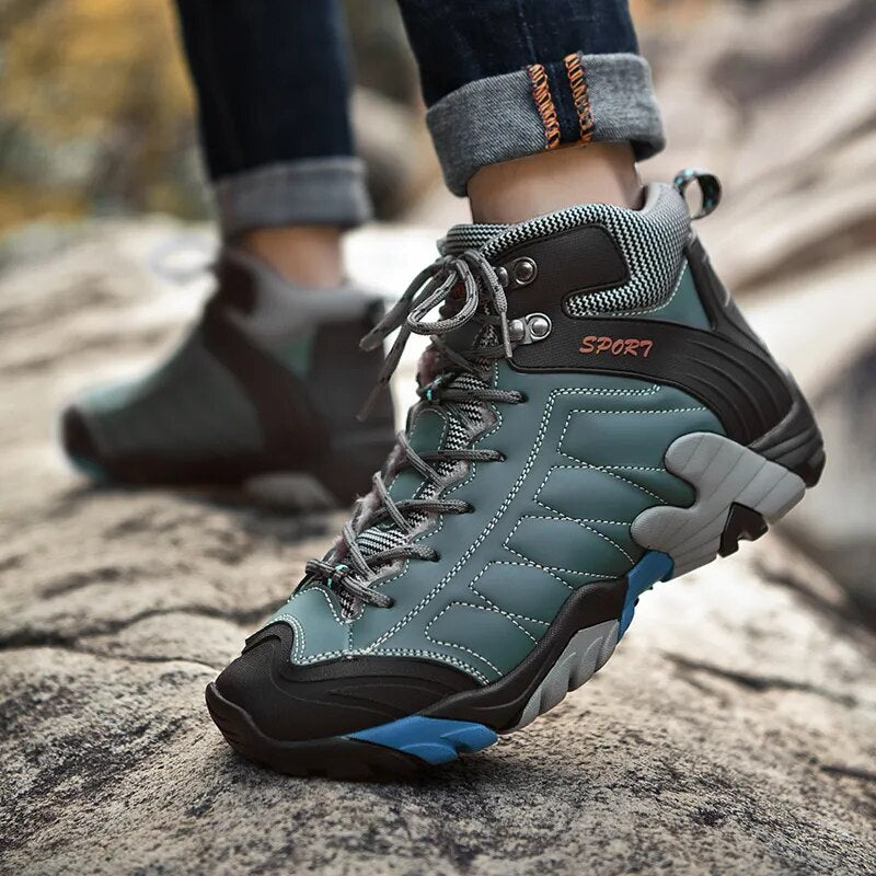 Men Winter Snow Boots Waterproof Leather Sneakers Super Warm Men