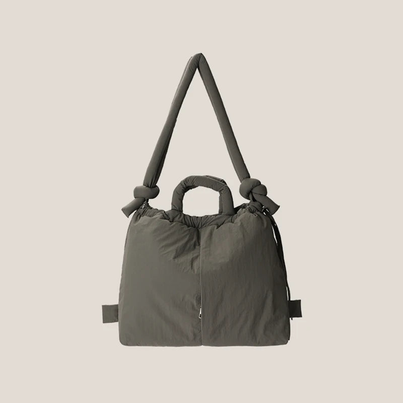 Casual nylon padded tote bag designer soft puffer women shoulder crossbody bags