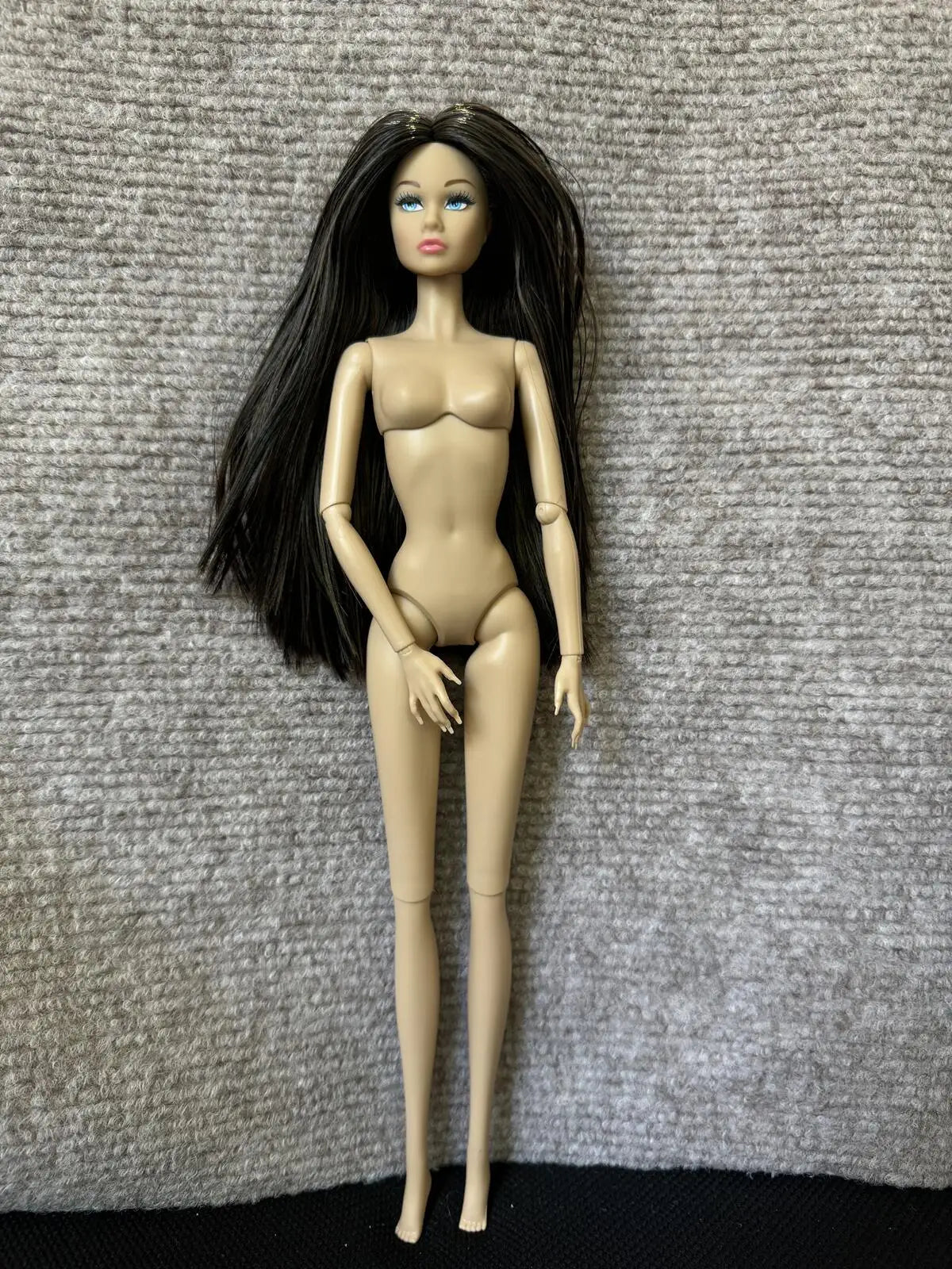 1/6 PP Face Mold Super Model Doll Figures FR Beige Dark Brown Skin Tone Joints Movable Solid Doll 30cm Doll Kids Birthday Gift