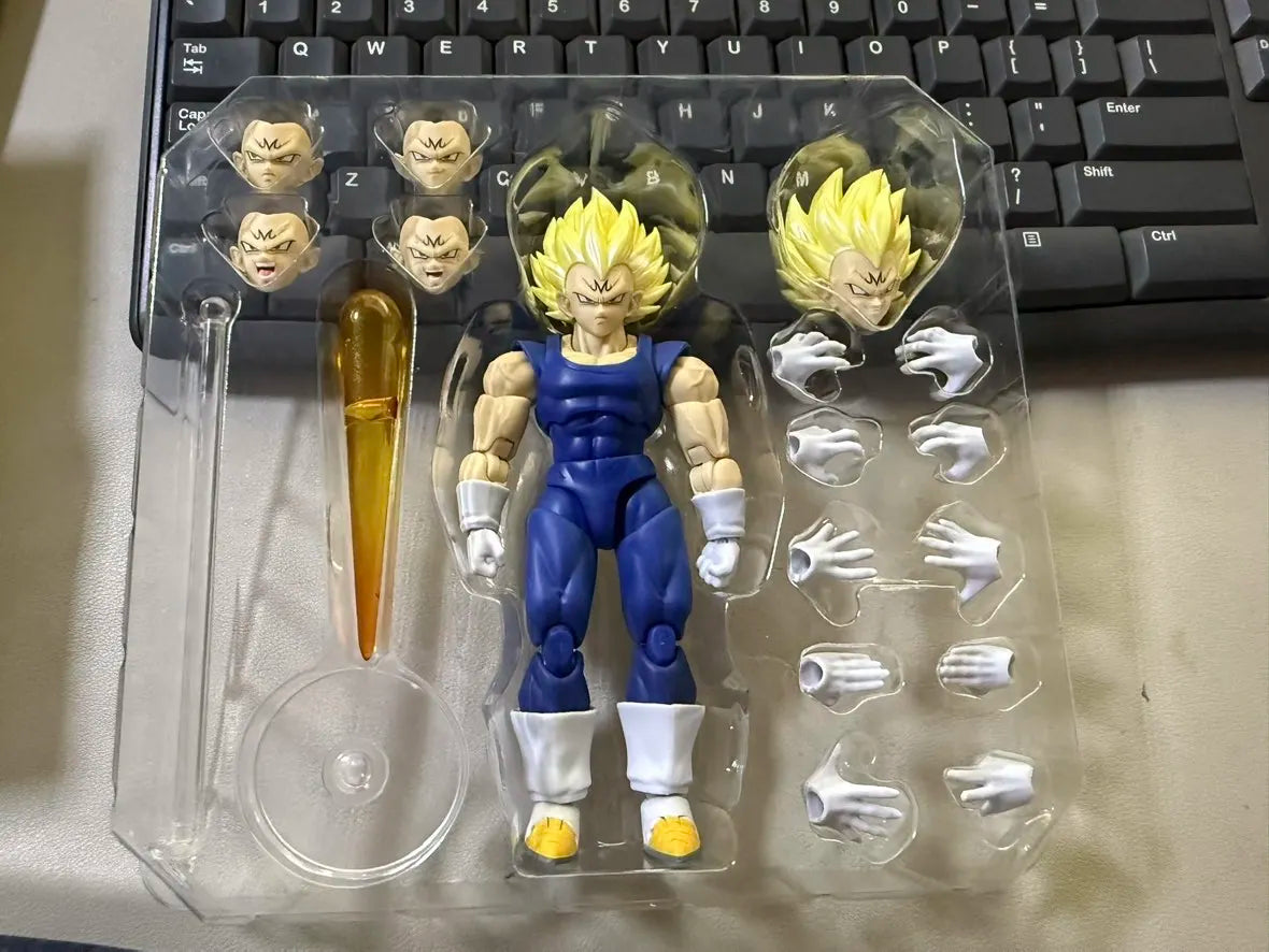 In Stock Black Hole Toys & TK Dragon Ball SHF Super Saiyan SSJ Majin Vegeta Full Power Anime Action Figures Models Gifts Kid Toy