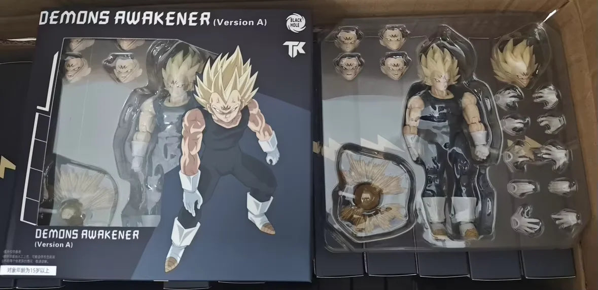 In Stock Black Hole Toys & TK Dragon Ball SHF Super Saiyan SSJ Majin Vegeta Full Power Anime Action Figures Models Gifts Kid Toy