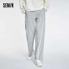 Semir Casual Pants Women Contrast Color Sweatpants 2024 Autumn