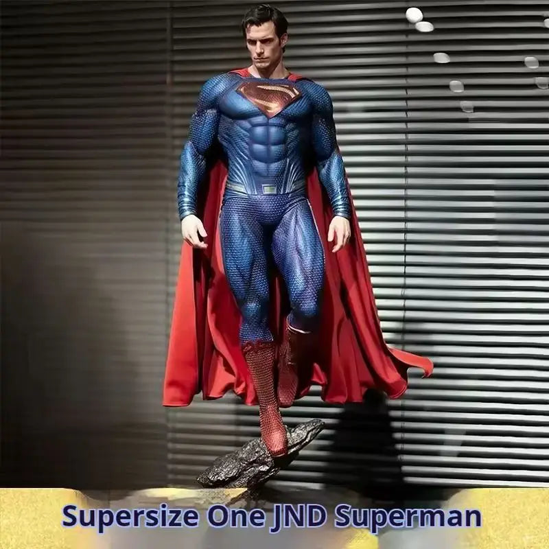 50cm Super Man Anime Figure Superm Dawn Of Justice Action Figure Pvc 2 Heads 2 Hands Statue Ornament Children Toys Gift