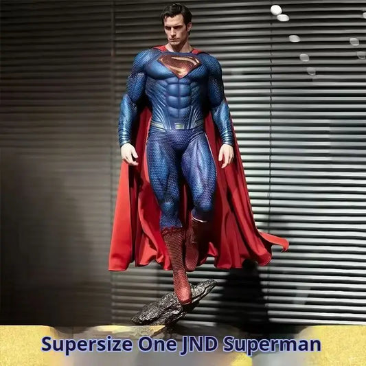 50cm Super Man Anime Figure Superm Dawn Of Justice Action Figure Pvc 2 Heads 2 Hands Statue Ornament Children Toys Gift