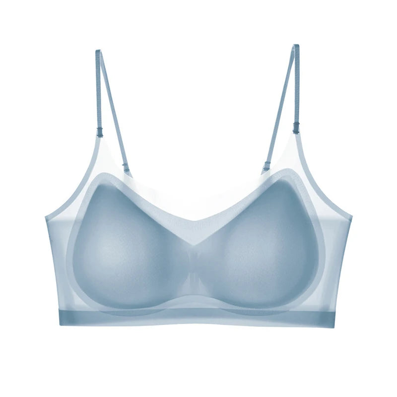 Transparents Bra Ultra-Thin Breathable Ice Silk Top Bra Women's Seamless