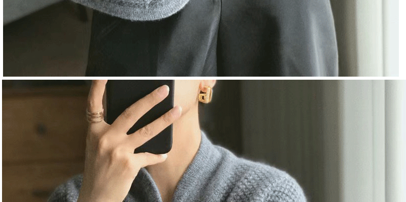 Autumn Winter Thickened 100% Cashmere Wool Cardigan Women Stand Neck